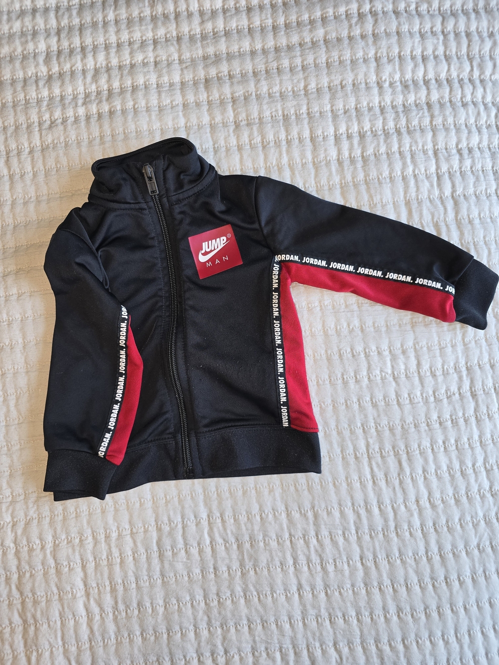 Nike Jumpman Black and Red Kids Zip-Up Jacket